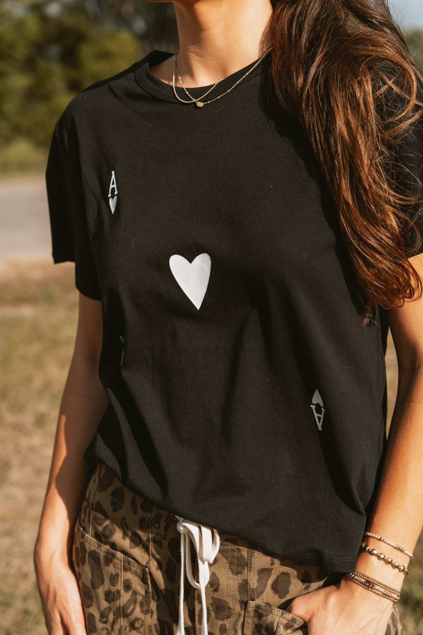 Black Ace of Hearts Tee TBT13826 - Southern Soule Designs