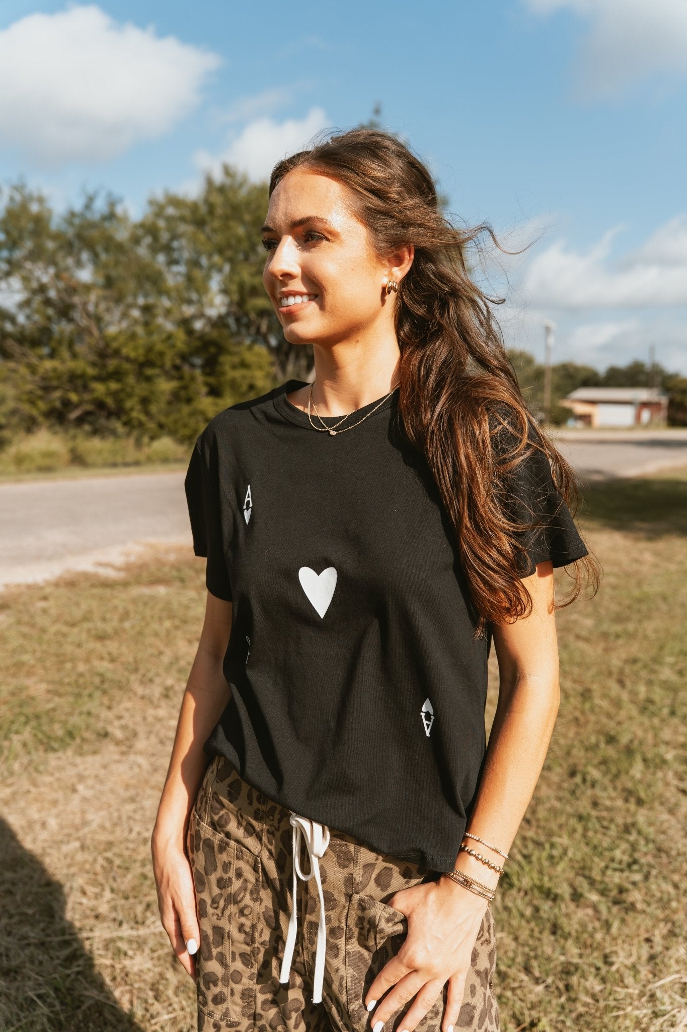 Black Ace of Hearts Tee TBT13826 - Southern Soule Designs