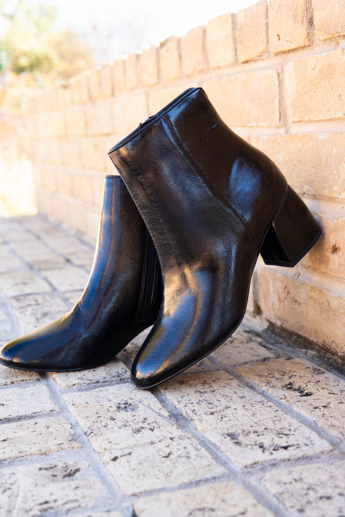 Davinna Balck Patent Bootie