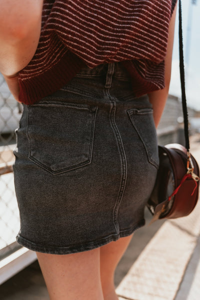 Black Burn Quinn Skirt - Southern Soule Designs