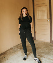 Black Cora Jogger Pant - Southern Soule Designs