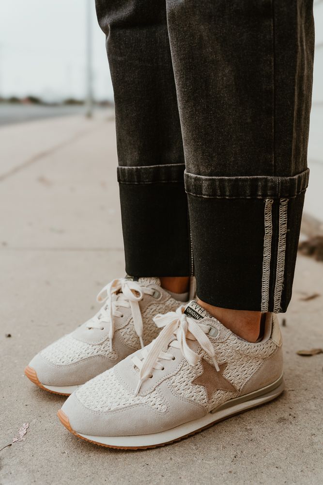 Black Denim Cuffed Pants P3964 - Southern Soule Designs