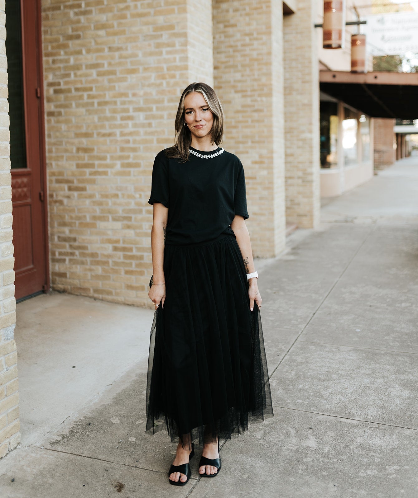 Black Embellish Tee TEE1562 - Southern Soule Designs
