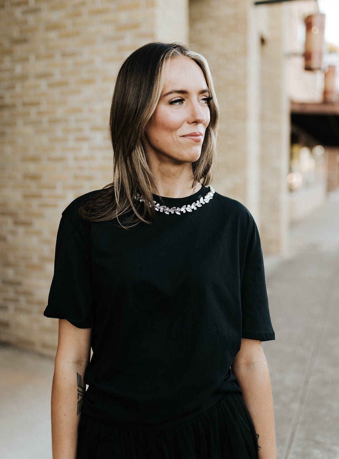 Black Embellish Tee TEE1562 - Southern Soule Designs