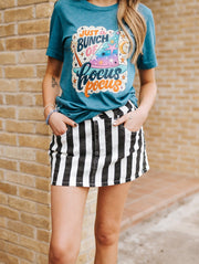 Black Game Day Striped Mini Skort G90375 - Southern Soule Designs