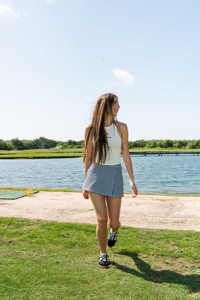 Black Gingham Side Slit Skort SK50016 - 4 - Southern Soule Designs