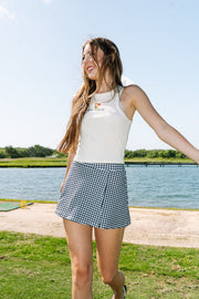 Black Gingham Side Slit Skort SK50016 - 4 - Southern Soule Designs