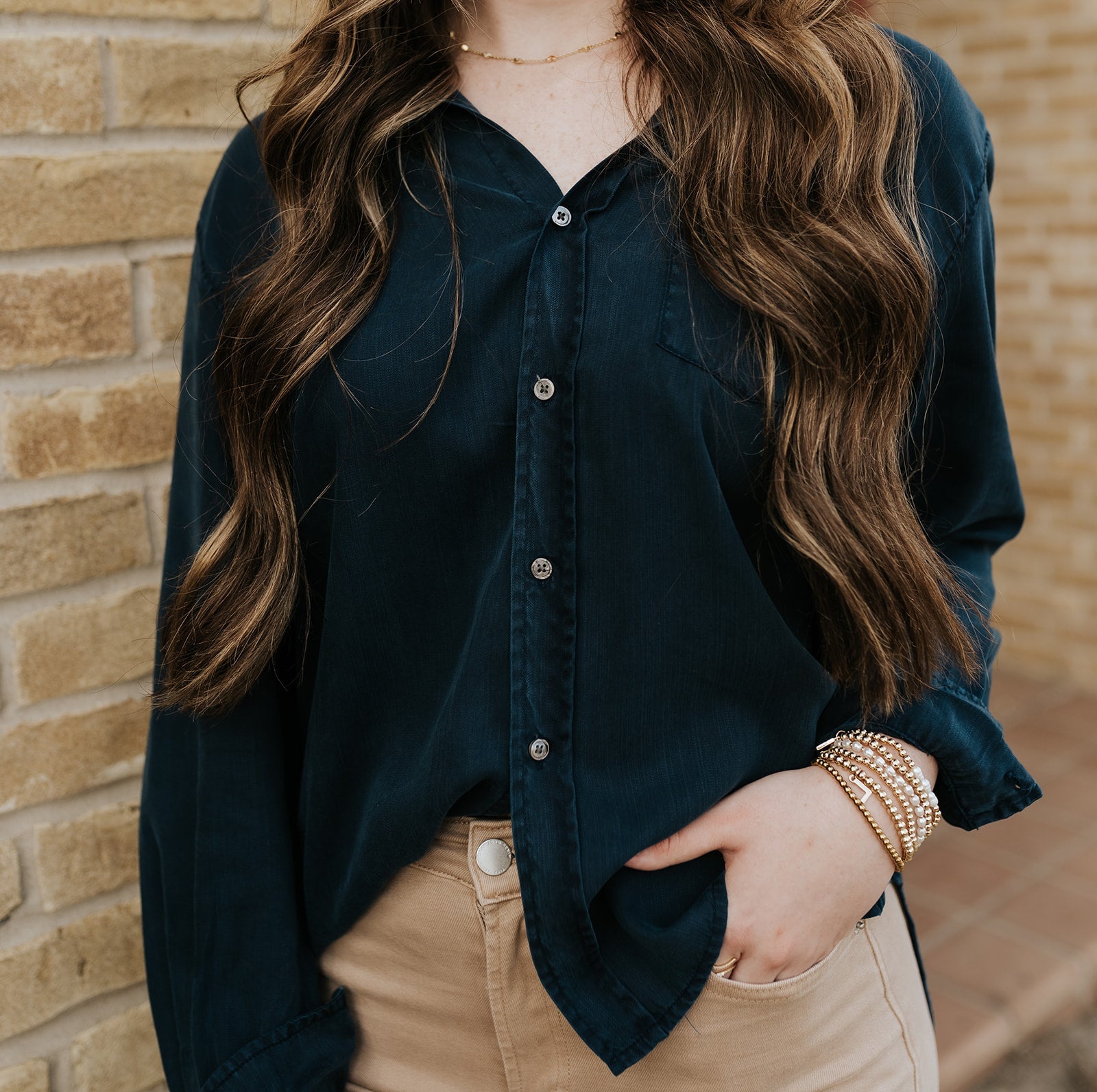 Black Iris Galina Long Sleeve Top - Southern Soule Designs