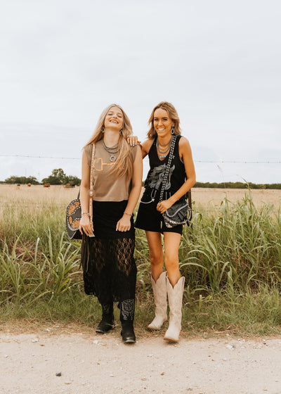 Black Lace Maxi Skirt TBS13804 - Southern Soule Designs