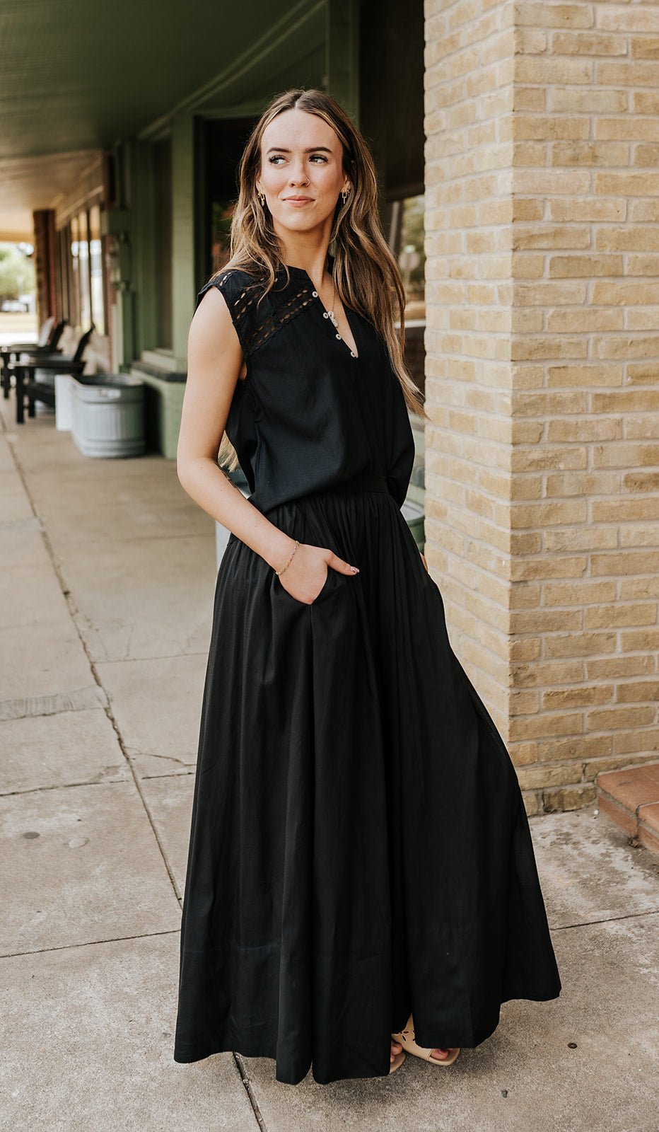 Black Lace Sleeveless Top VCR11647 - Southern Soule Designs