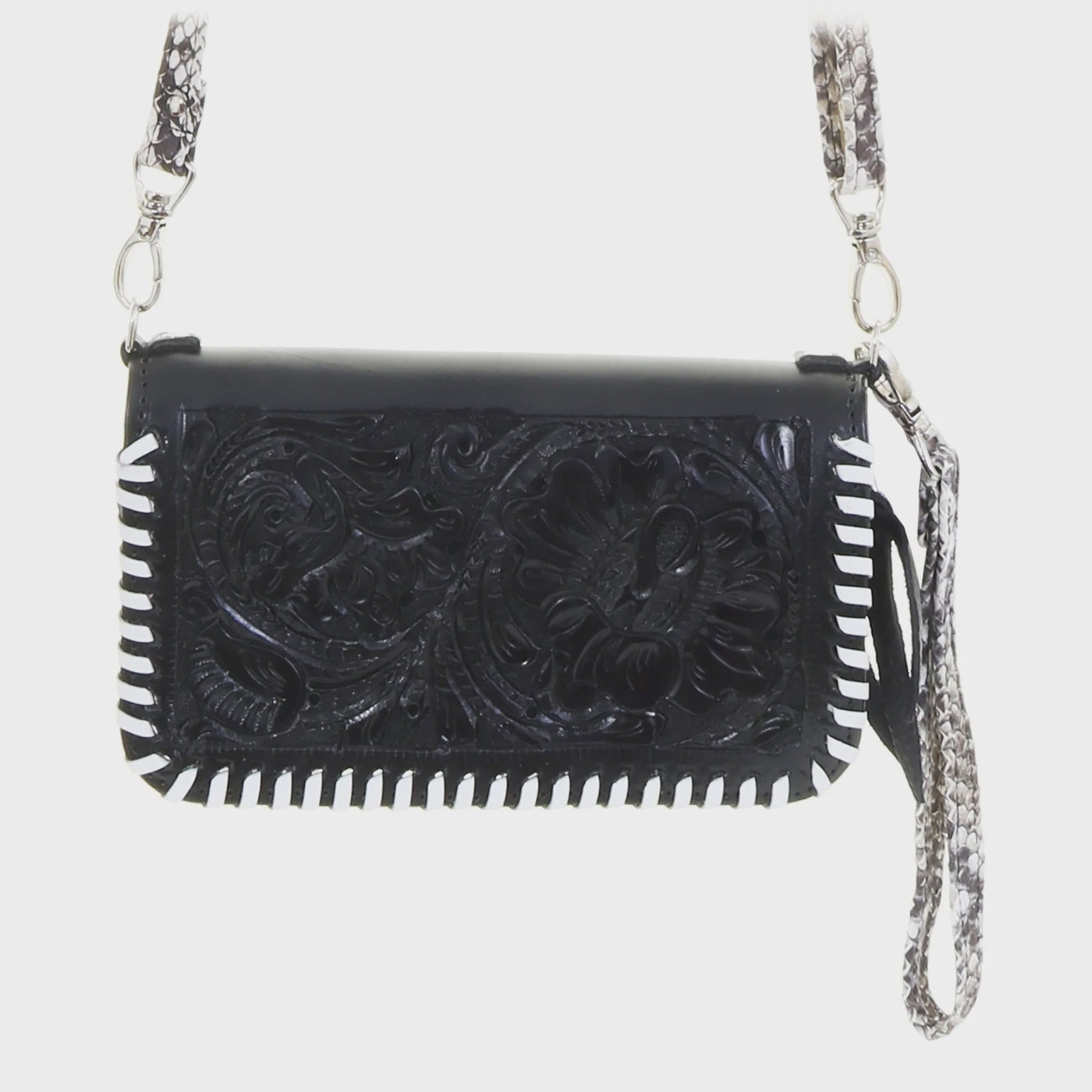 Black Leather Clutch Organizer CO224 - Southern Soule Designs