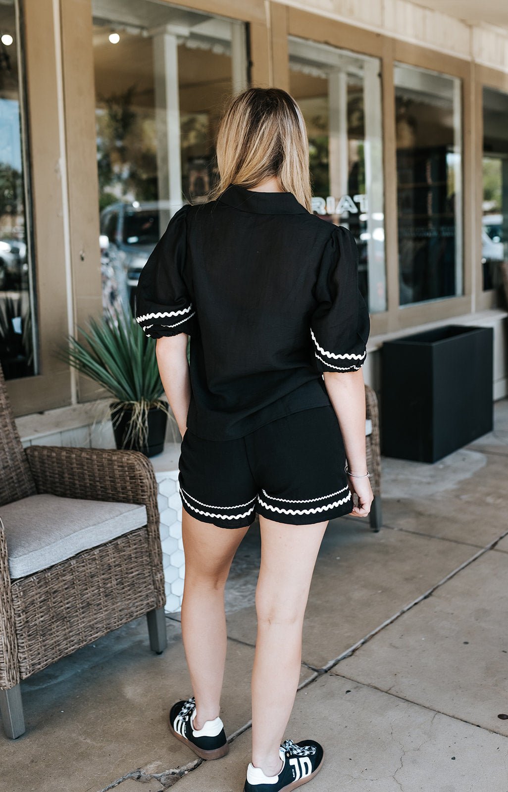 Black Linen Shorts VP9033 - Southern Soule Designs