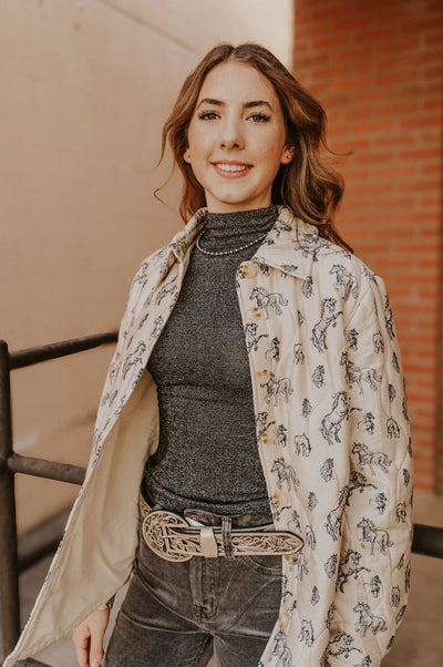 Black Lurex Turtleneck Top BW22T04478 - Southern Soule Designs