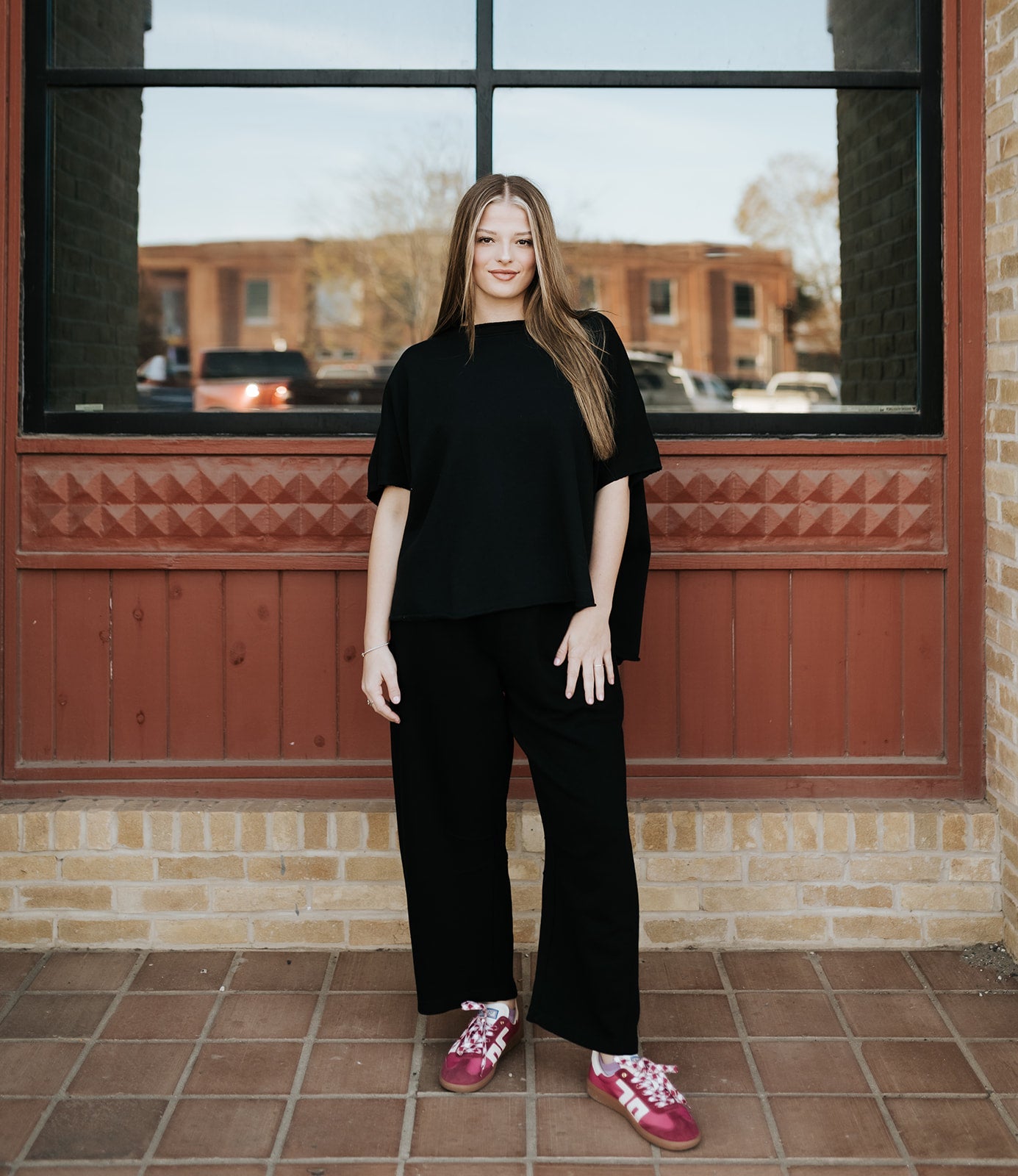 Black Malibu Air Cotton Barrel Lounge Pants KP5555 - Southern Soule Designs