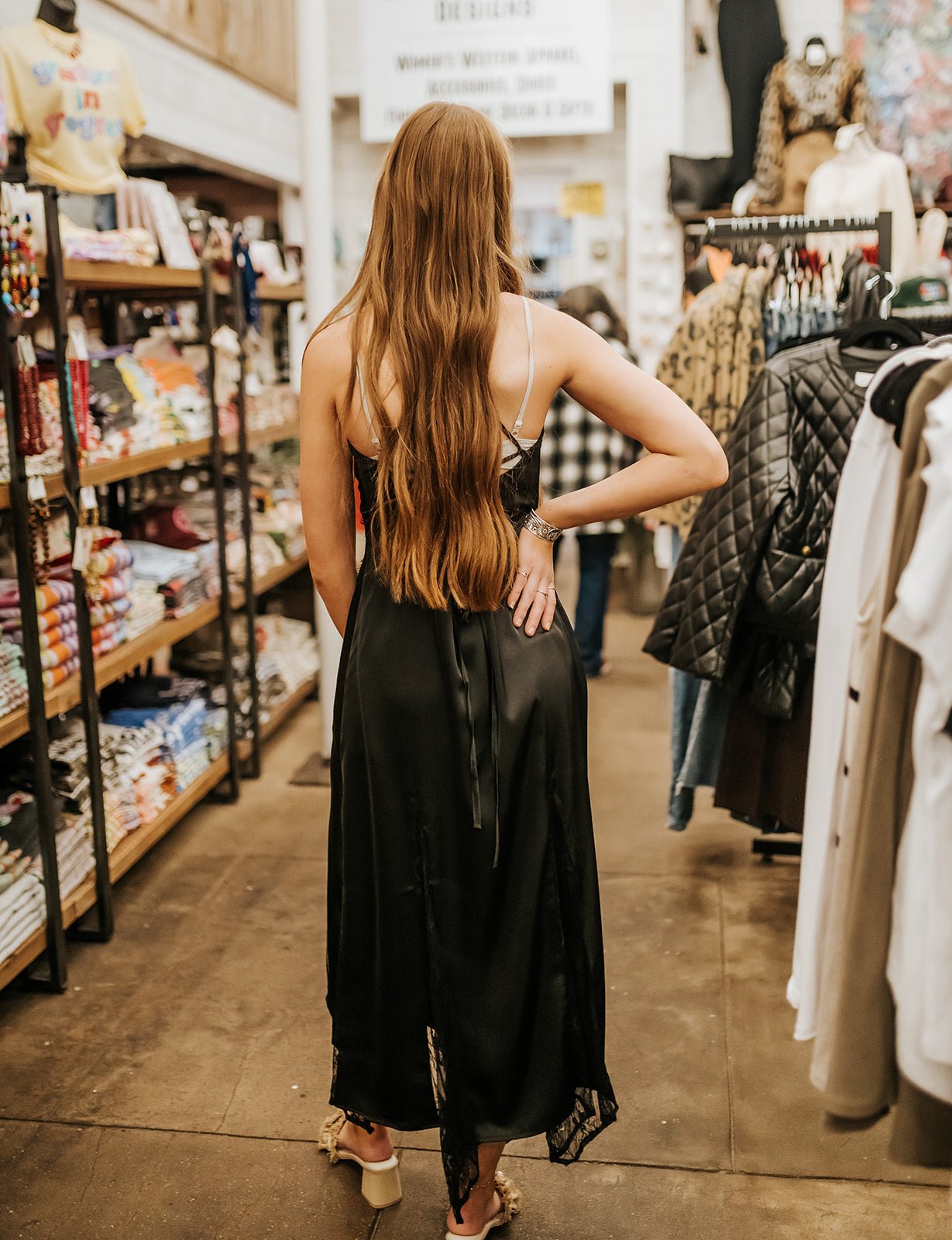 Black Maxi Lace Dress SL50305 - Southern Soule Designs