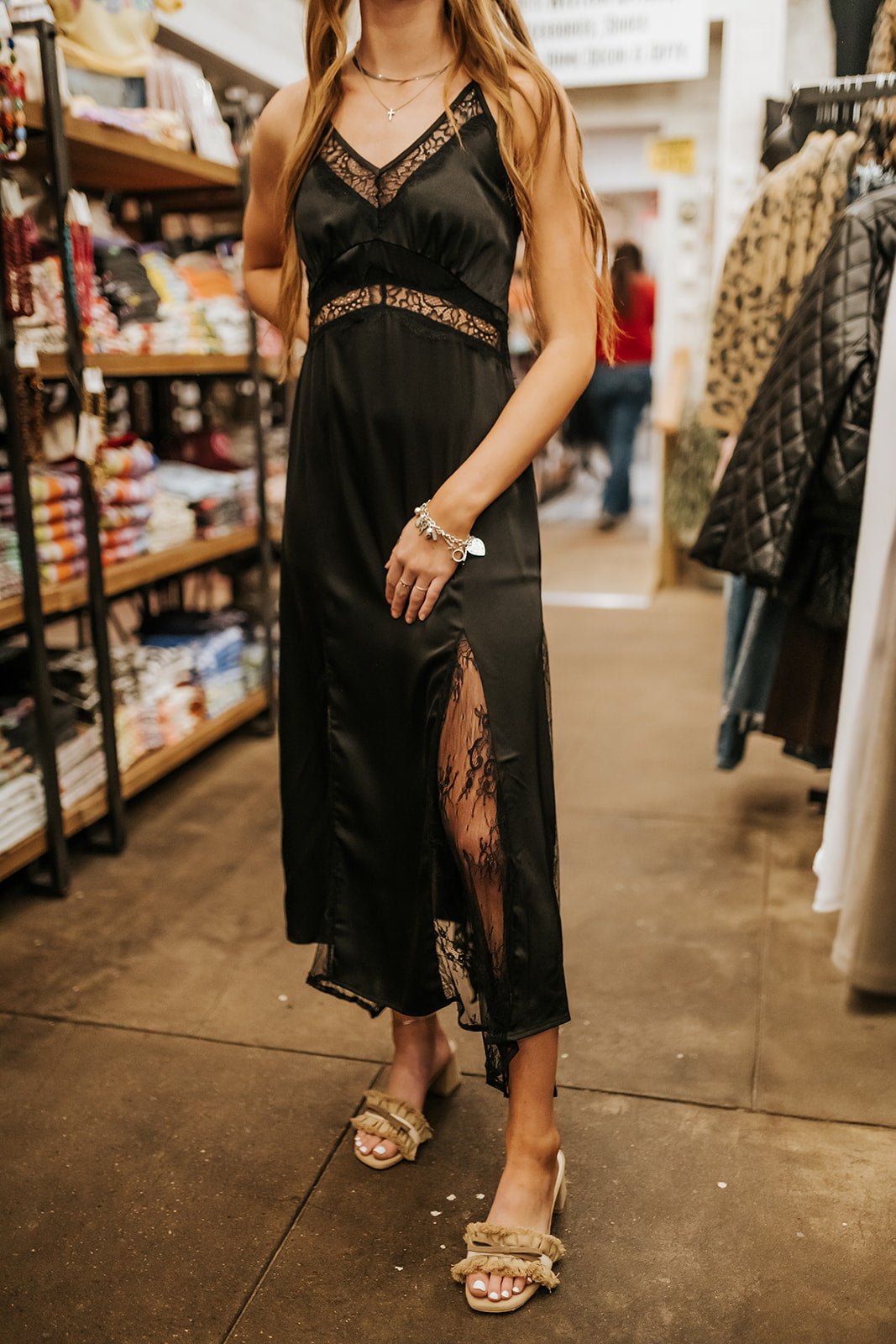 Black Maxi Lace Dress SL50305 - Southern Soule Designs