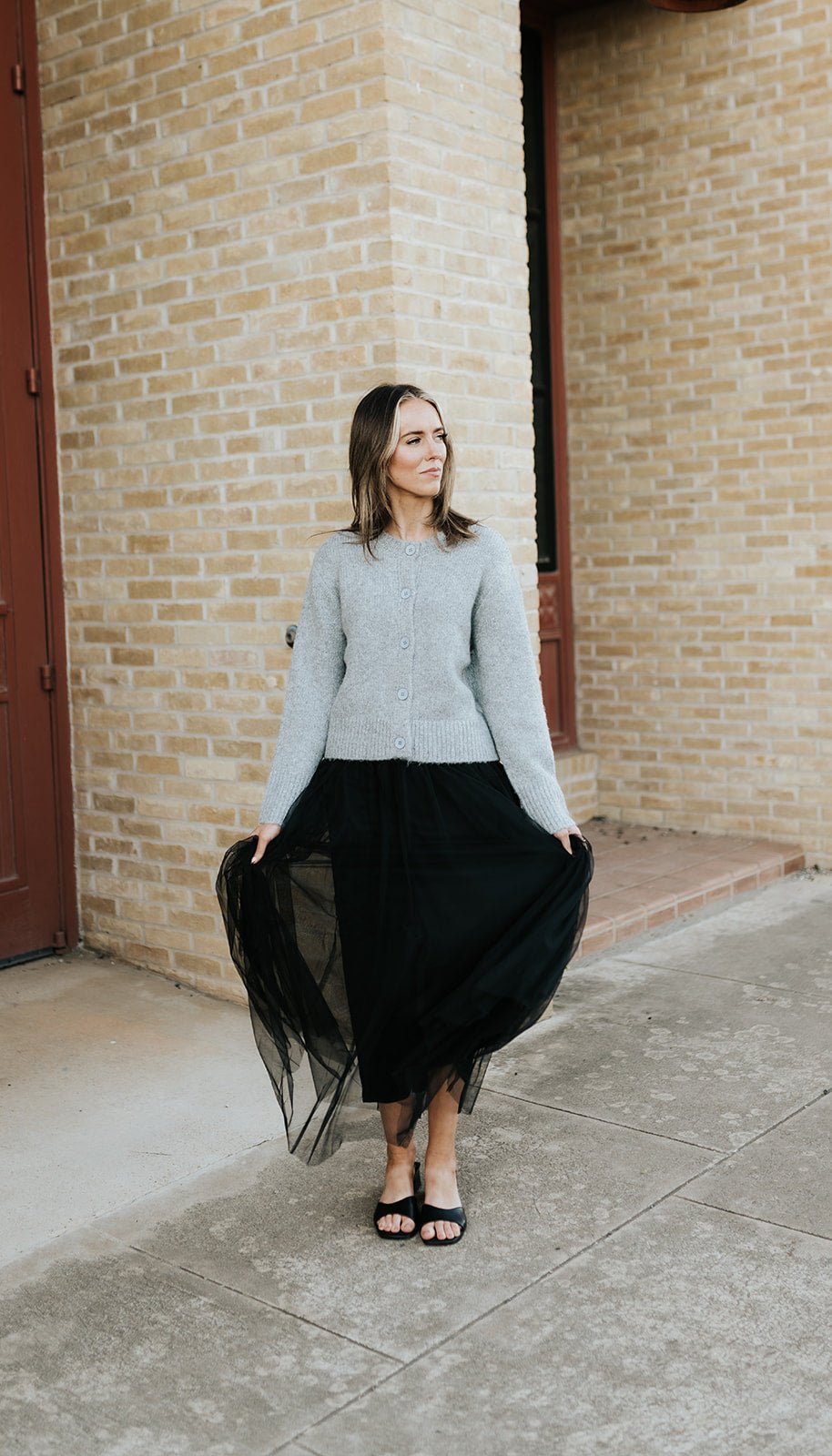 Black Midi Skirt TU4300 - Southern Soule Designs