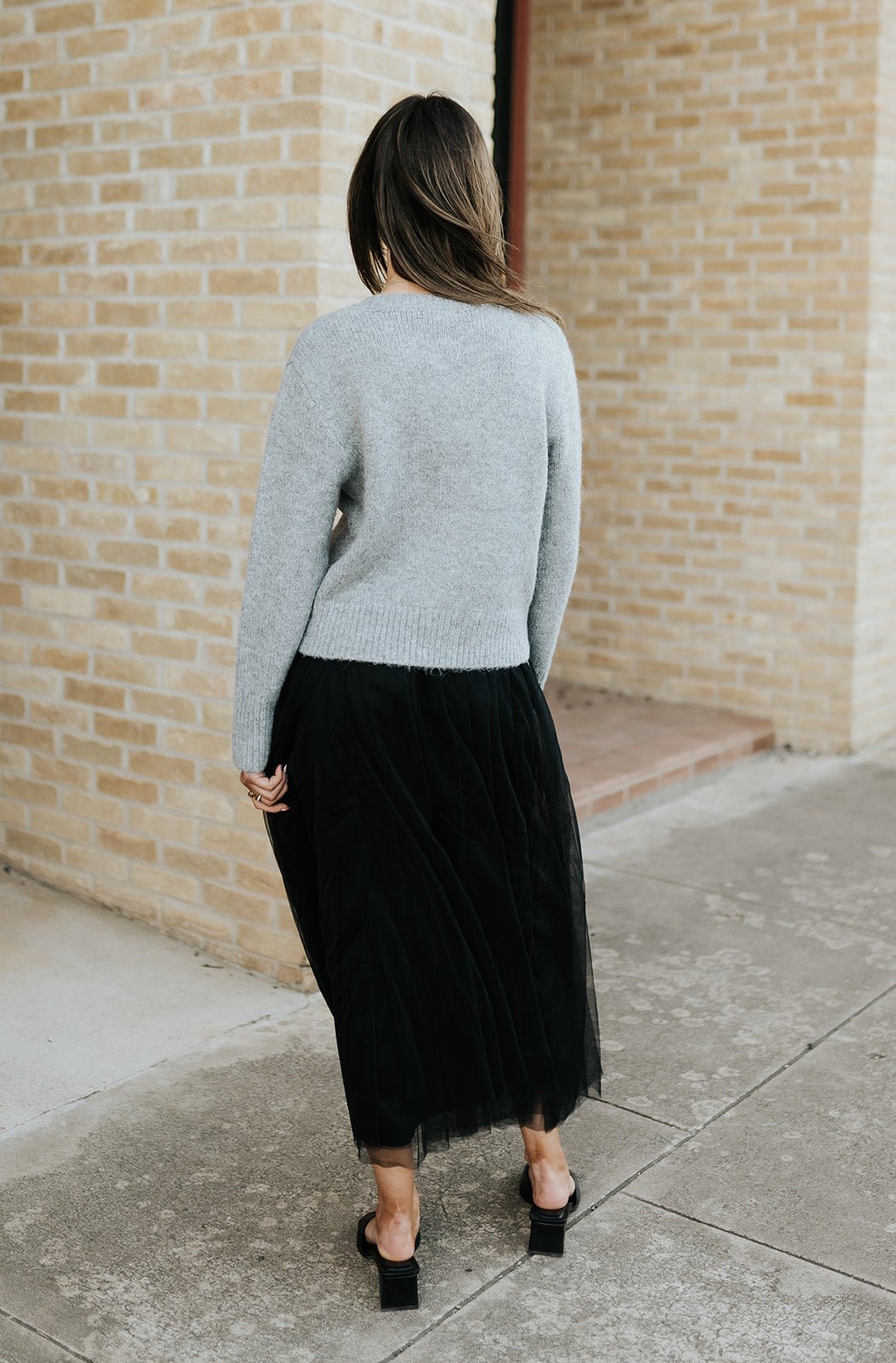 Black Midi Skirt TU4300 - Southern Soule Designs