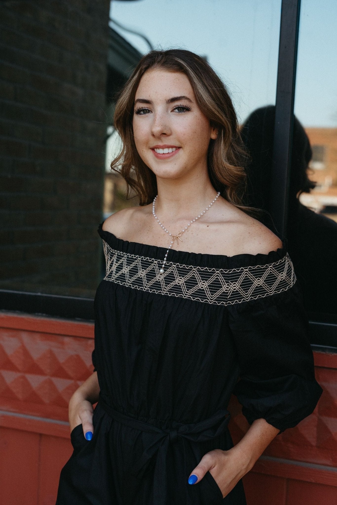 Black Off Shoulder Puff Long Sleeve Romper ILR4041 - Southern Soule Designs