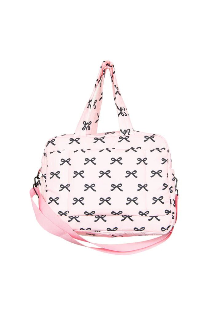 Black & Pink Mini Bows Duffel Weekender Bag - Southern Soule Designs