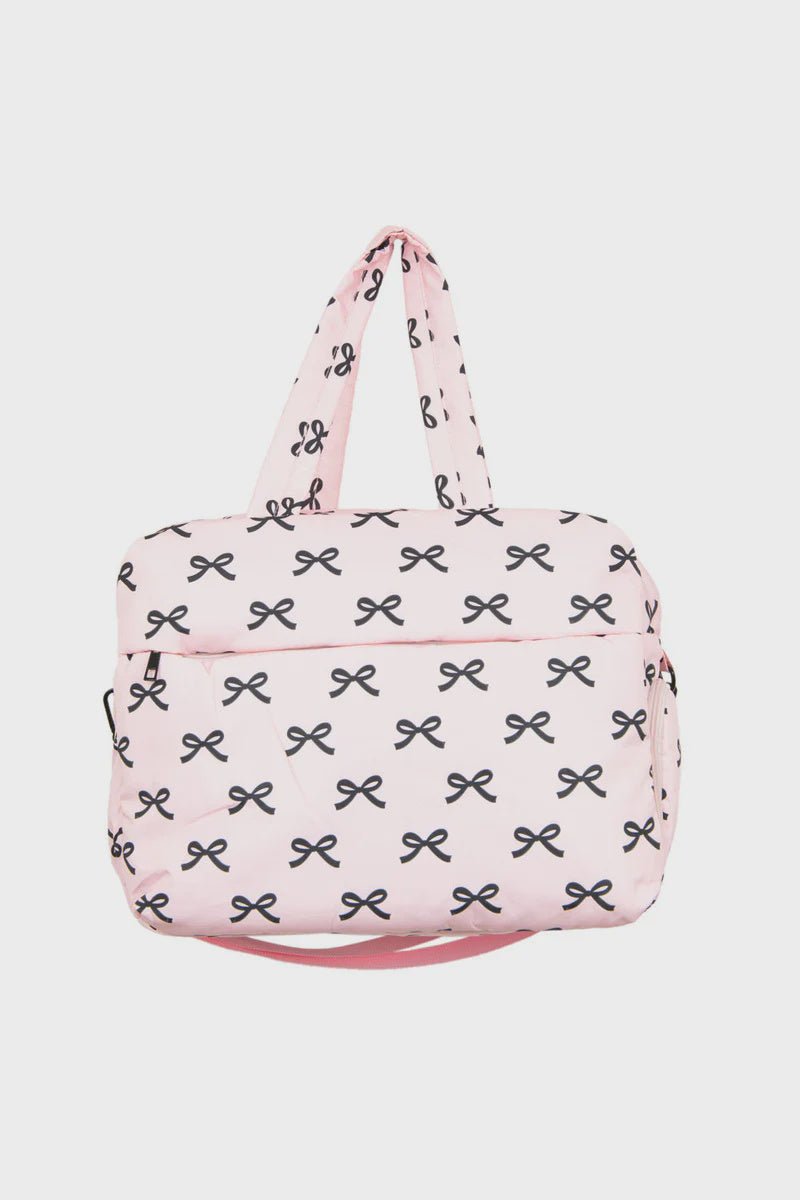 Black & Pink Mini Bows Duffel Weekender Bag - Southern Soule Designs