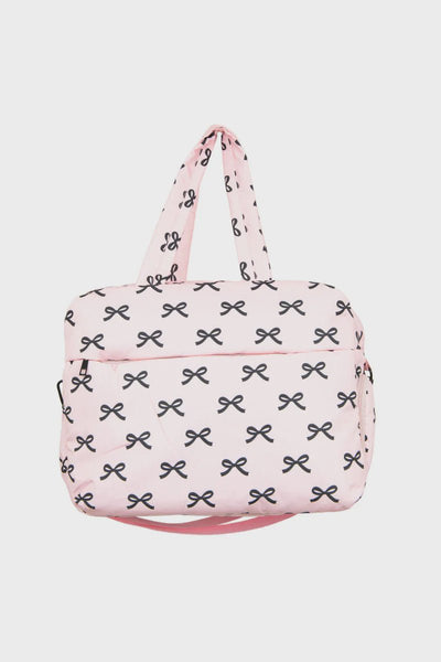 Black & Pink Mini Bows Duffel Weekender Bag - Southern Soule Designs