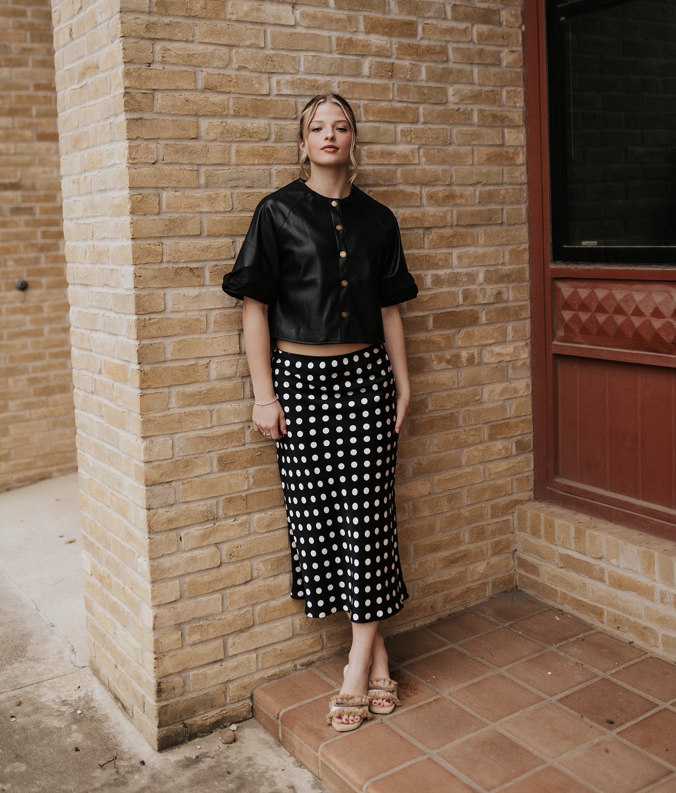 Black Polka Dot Skirt TBS14115 - Southern Soule Designs
