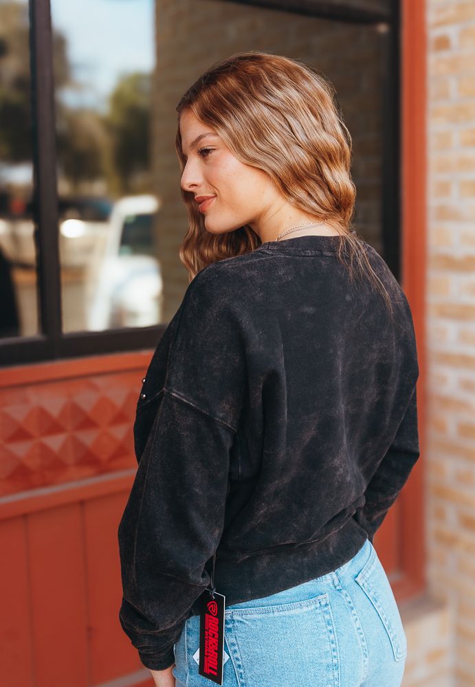Black Pullover with Studs BW91T05265 - Southern Soule Designs
