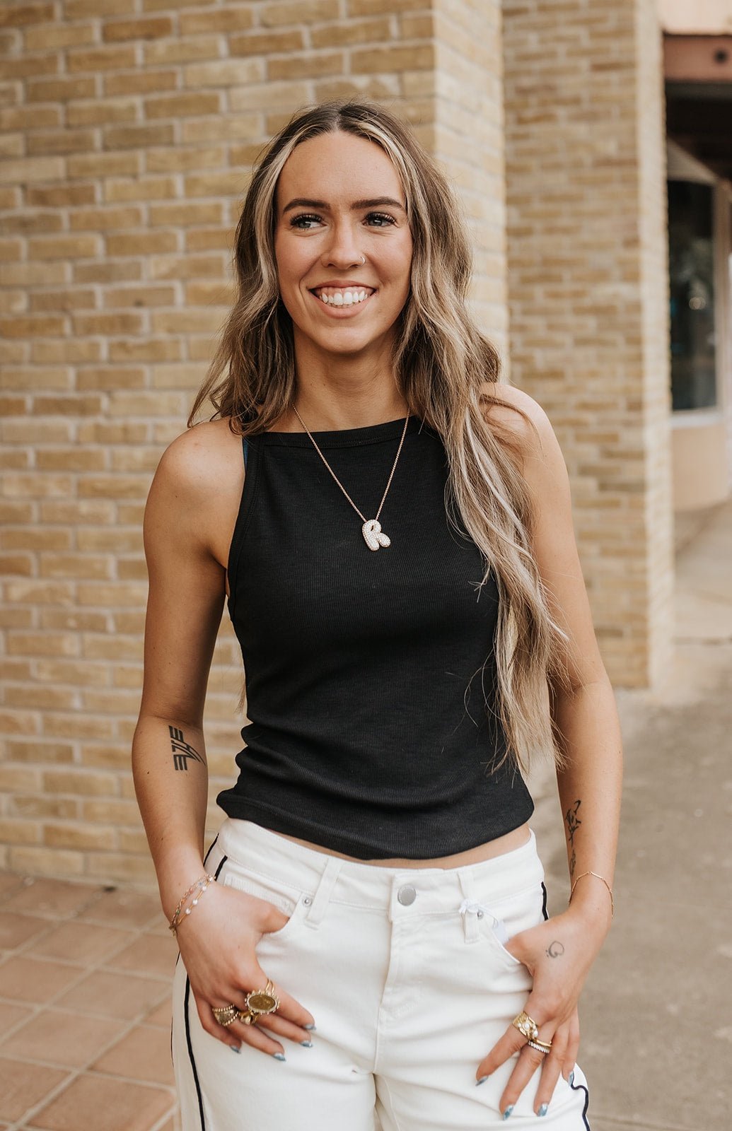 Black Ribbed Tank Top ET5879 - Southern Soule Designs