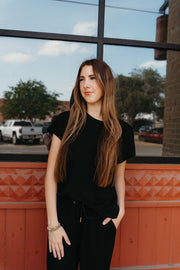 Black Sabrina Top - Southern Soule Designs