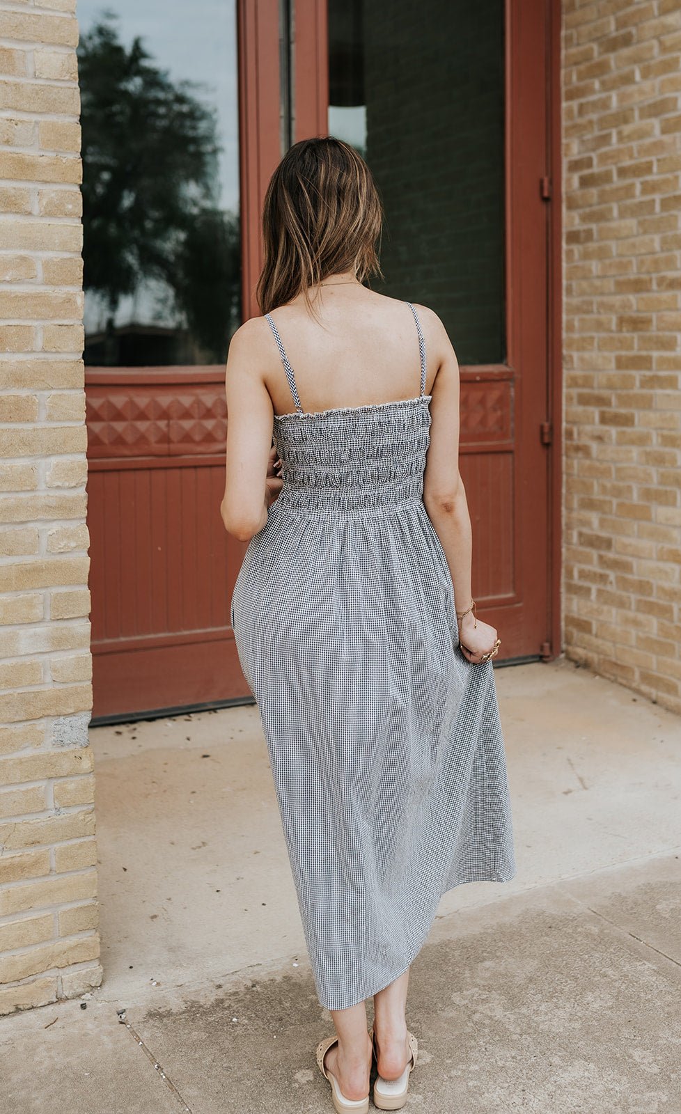 Black Seersucker Smock Top Maxi Dress SS50131 - Southern Soule Designs