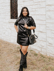 Black Short Sleeve Dress SE50313 - Southern Soule Designs