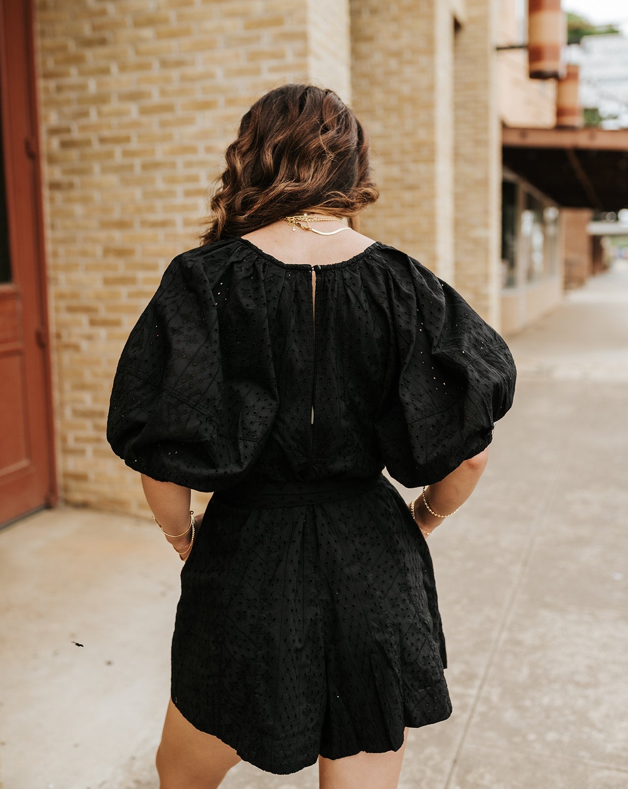 Black Short Sleeve Romper EL7348 - Southern Soule Designs