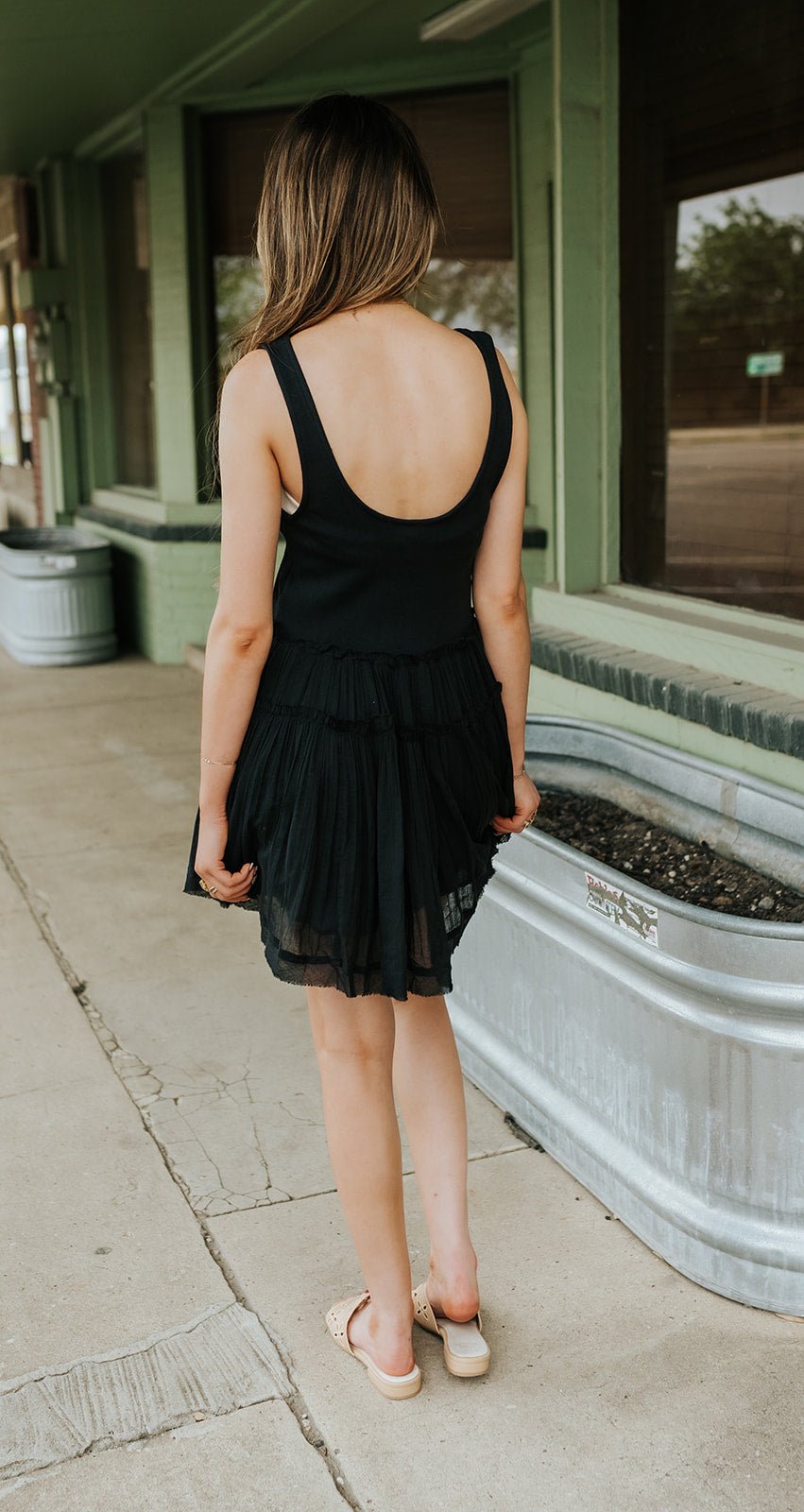 Black Sleeveless Dress WKR50207 - Southern Soule Designs
