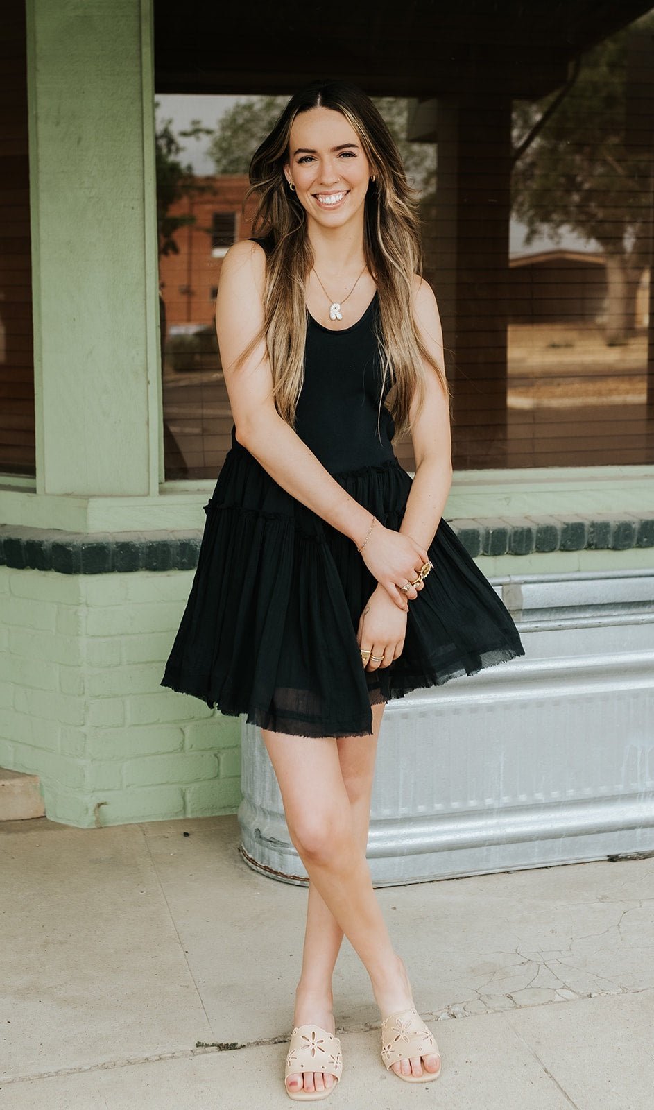 Black Sleeveless Dress WKR50207 - Southern Soule Designs