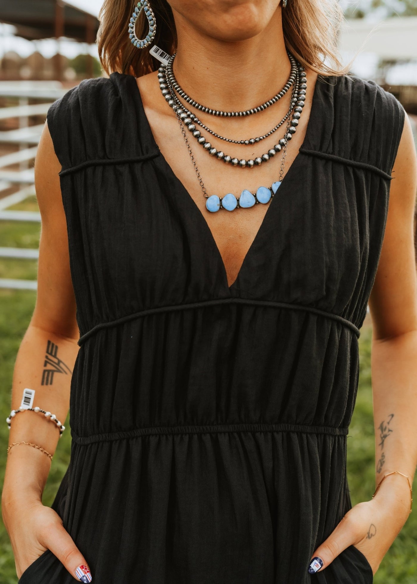 Black Sleeveless Midi Dress DM1588 - Southern Soule Designs