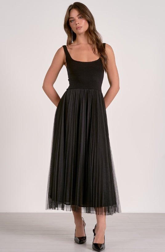 Black Tank Tulle Maxi Dress TUK50055 - Southern Soule Designs