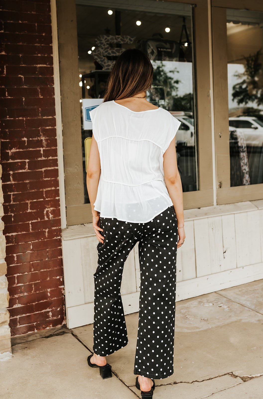 Black Vintage Polka Dot Pants P10324LL - Southern Soule Designs