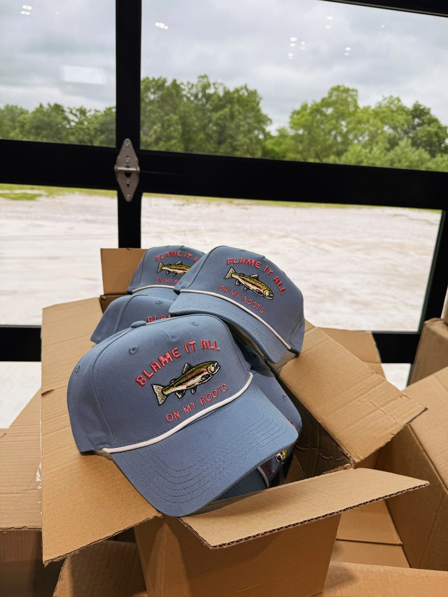 Blame It On My Roots Trucker Hat -17494722116974 - Southern Soule Designs