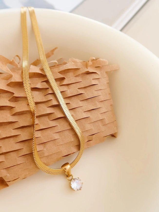 Blanc CZ Snake Chain Necklace - Southern Soule Designs