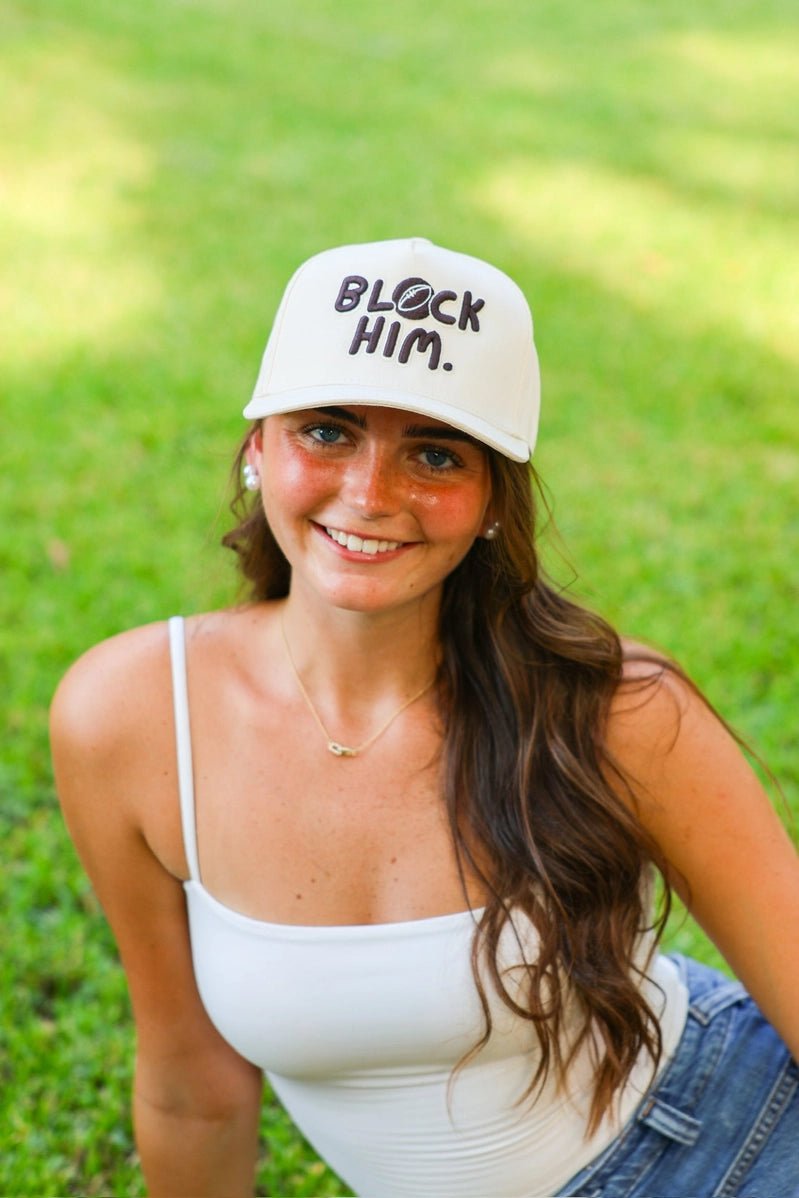Block Him Canvas Trucker Cap - Southern Soule Designs