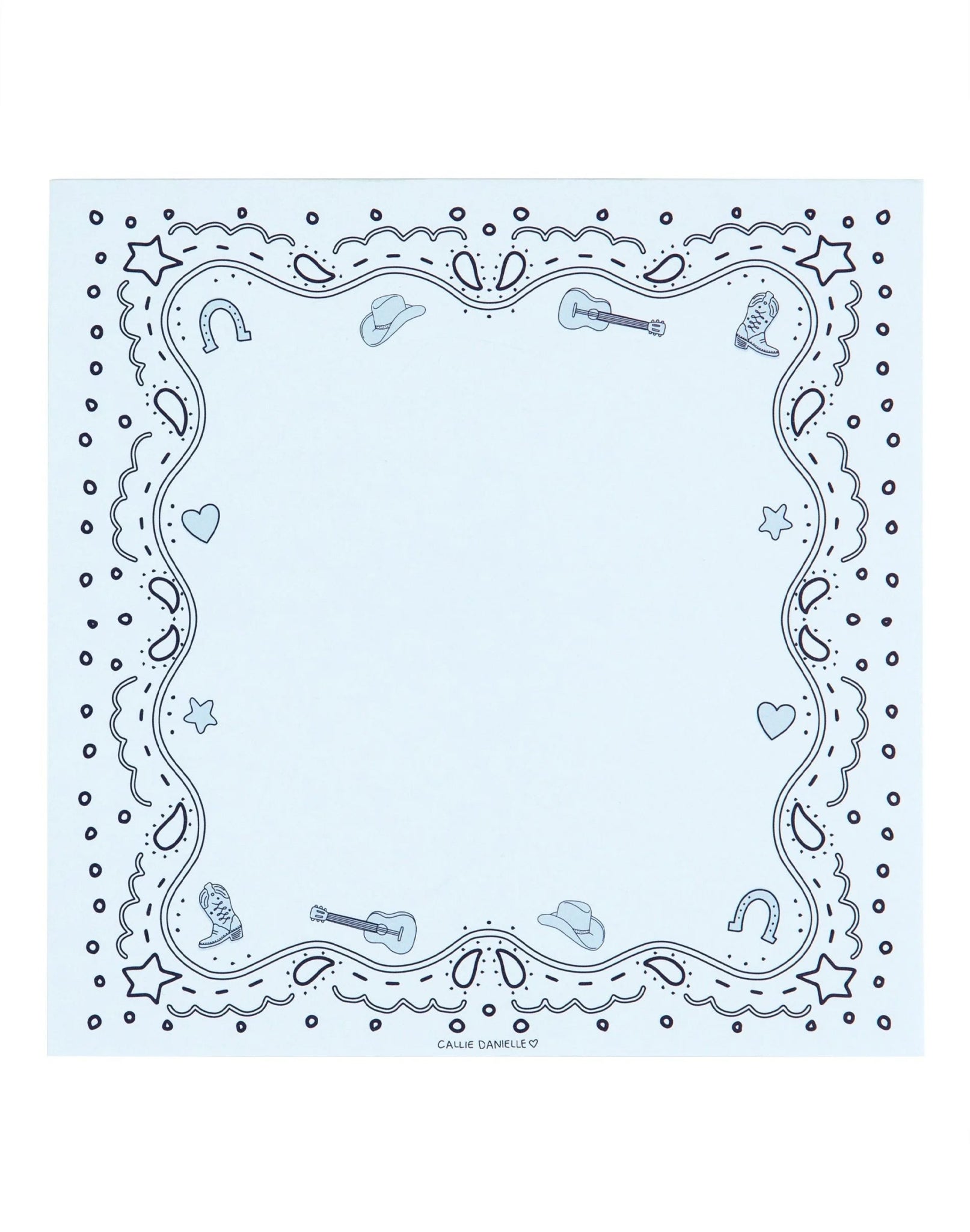 Blue Bandana Western Notepad - Southern Soule Designs