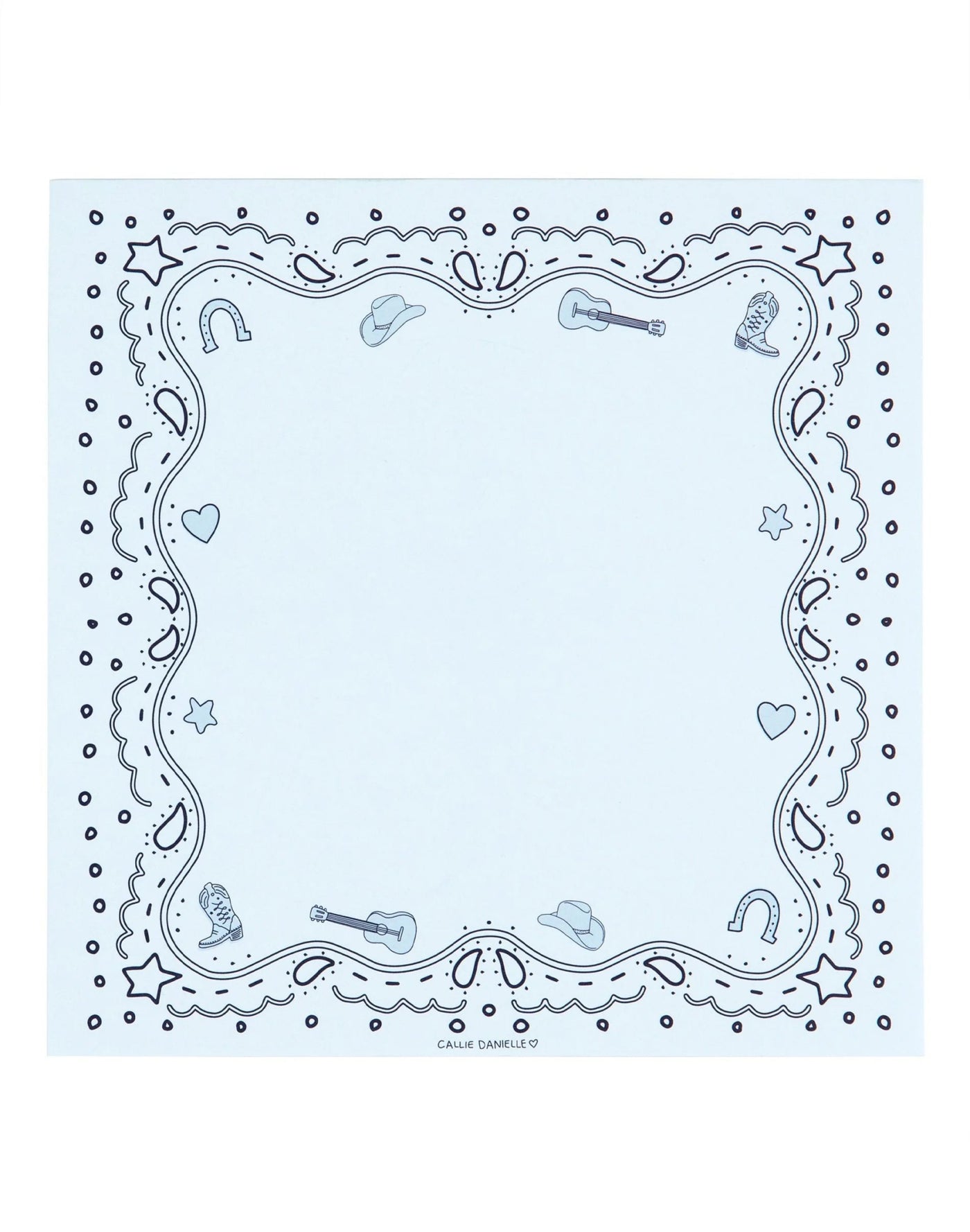 Blue Bandana Western Notepad - Southern Soule Designs