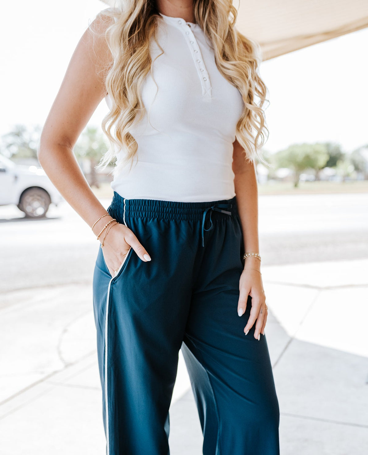 Blue Finish Line Track Pants AP7719 - Southern Soule Designs