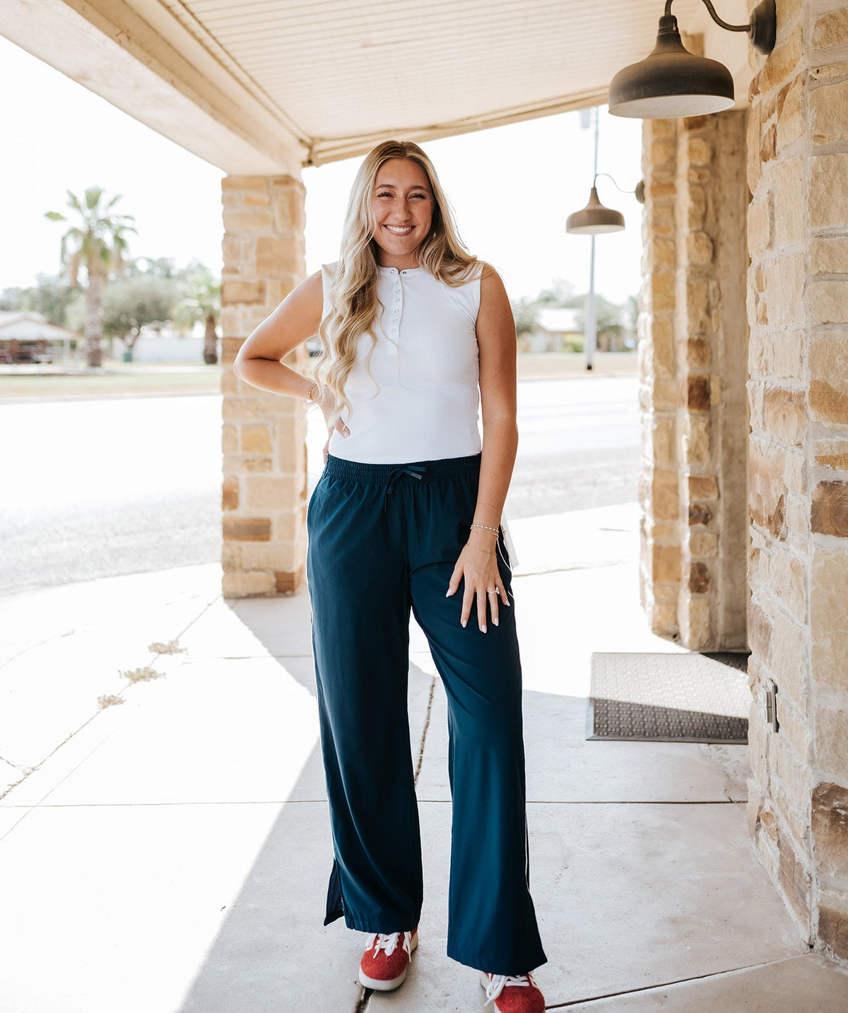 Blue Finish Line Track Pants AP7719 - Southern Soule Designs