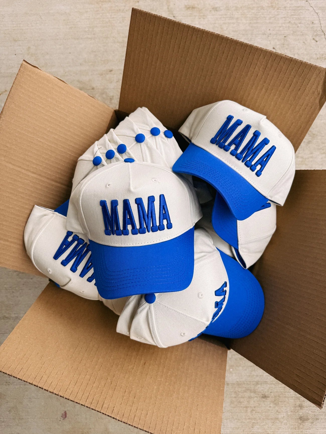 Blue Mama Puff Trucker Hat - Southern Soule Designs