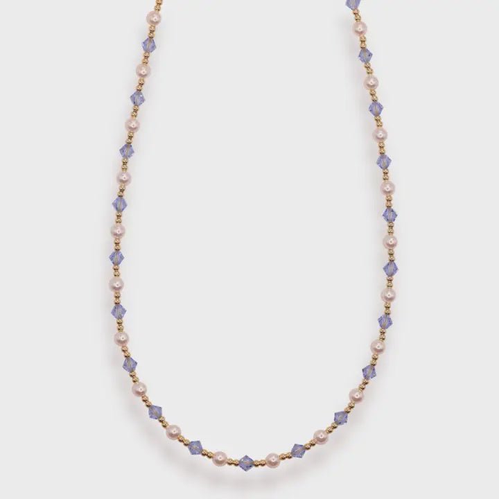Blue Pearl June Necklace - Southern Soule Designs