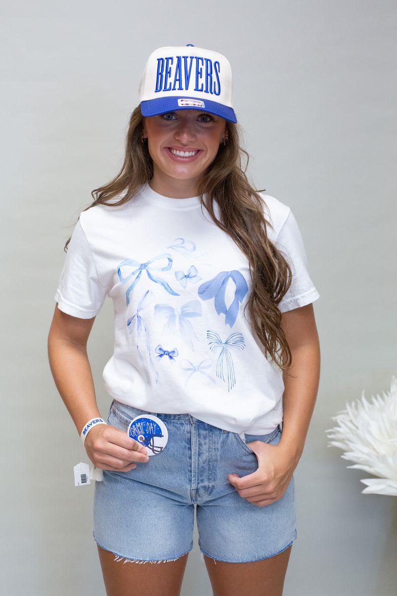Blue Southern Bows Tee - Southern Soule Designs