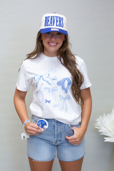 Blue Southern Bows Tee - Southern Soule Designs