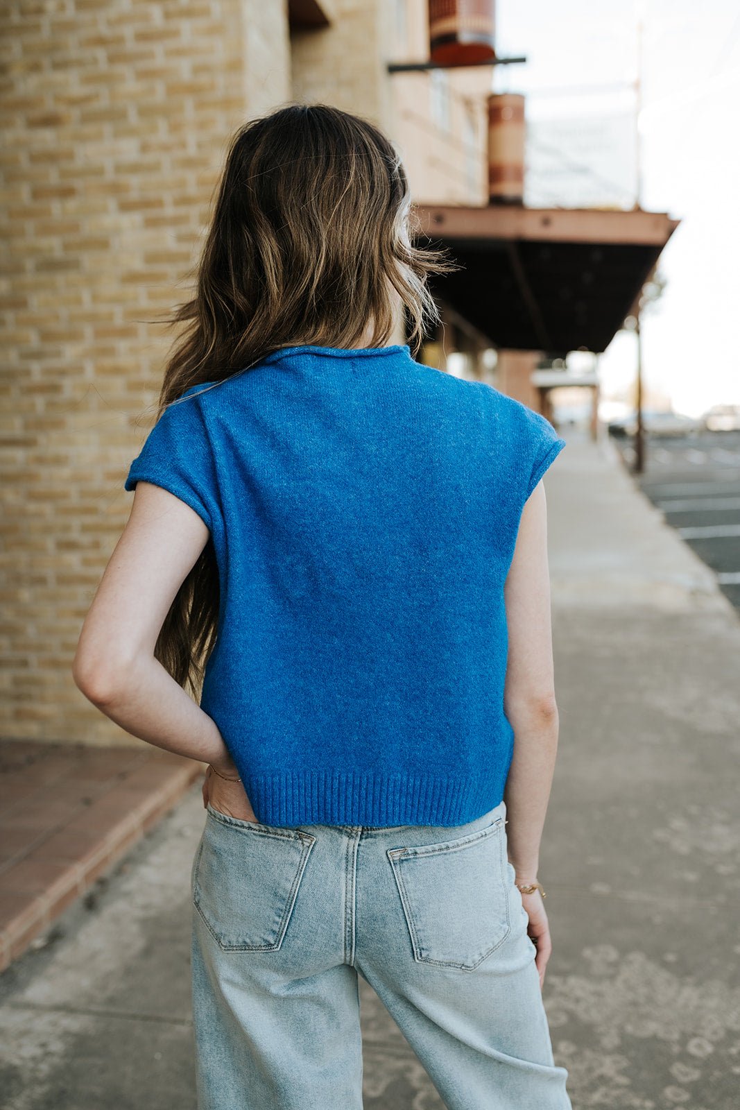 Blue Sweater Vest Cardigan TBW13702 - Southern Soule Designs